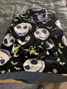 The Nightmare Before Christmas Jack Skellington Fleece Pullover - Black & Lime